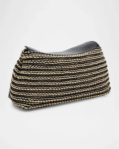 Toteme T-Lock Woven Leather Clutch Bag | Thumbnail 3 Toteme T-Lock Woven Leather Clutch Bag | Thumbnail 3