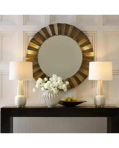 Arteriors Kelby Wall Mirror, 48" Round | Thumbnail 2 Arteriors Kelby Wall Mirror, 48" Round | Thumbnail 2