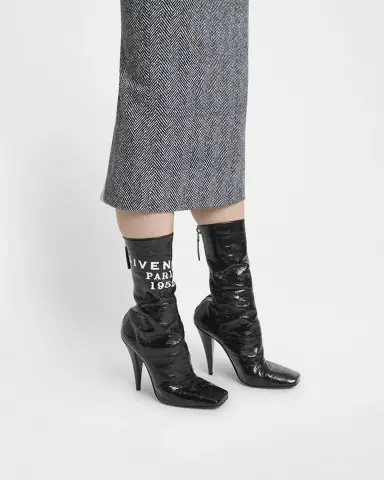 Givenchy GIVENCHY Tape Shiny Leather Ankle Boots | Thumbnail 2 Givenchy GIVENCHY Tape Shiny Leather Ankle Boots | Thumbnail 2