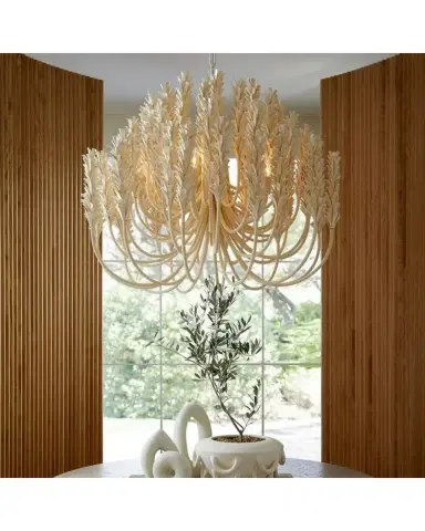 Arteriors Kaia 39" 6-Light Coconut Shell Chandelier | Thumbnail 2 Arteriors Kaia 39" 6-Light Coconut Shell Chandelier | Thumbnail 2