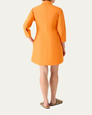 Akris punto Long-Sleeve Cotton Poplin Mini Shirtdress | Thumbnail 3 Akris punto Long-Sleeve Cotton Poplin Mini Shirtdress | Thumbnail 3