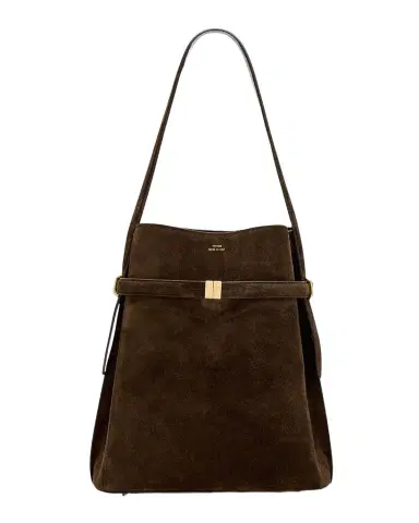 Toteme Belted Suede Bucket Bag | Thumbnail 1 Toteme Belted Suede Bucket Bag | Thumbnail 1