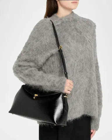 Toteme T-Lock Naplack Leather Top-Handle Bag | Thumbnail 2 Toteme T-Lock Naplack Leather Top-Handle Bag | Thumbnail 2