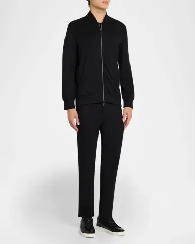 KNT Men 's Black Full Zip Sweatshirt | Thumbnail 2 KNT Men 's Black Full Zip Sweatshirt | Thumbnail 2