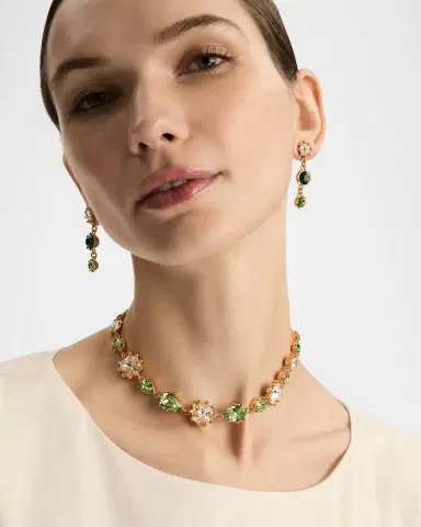 Oscar de la Renta Crystal Prong Sculpted Necklace | Thumbnail 2 Oscar de la Renta Crystal Prong Sculpted Necklace | Thumbnail 2