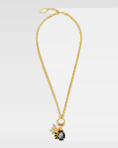 Oscar de la Renta Bee Crystal Pendant Necklace | Thumbnail 2 Oscar de la Renta Bee Crystal Pendant Necklace | Thumbnail 2
