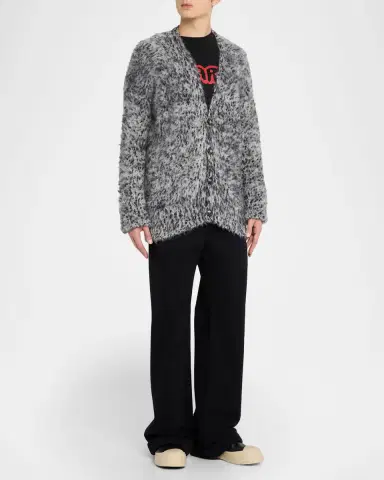 Marni Men's Oversized Alpaca Blend Cardigan | Thumbnail 2 Marni Men's Oversized Alpaca Blend Cardigan | Thumbnail 2
