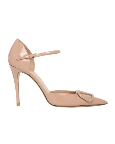 Valentino Garavani 100mm VLogo Signature Patent Leather Pumps | Thumbnail 1 Valentino Garavani 100mm VLogo Signature Patent Leather Pumps | Thumbnail 1