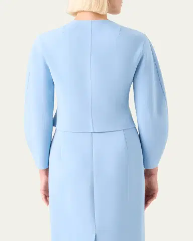 Akris Harriet Wool Crepe Crop Jacket | Thumbnail 3 Akris Harriet Wool Crepe Crop Jacket | Thumbnail 3