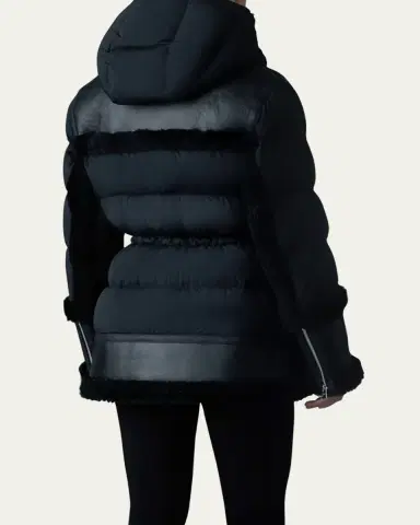 Mackage Lilibeth Mixed-Media Down Parka with Shearling and Leather | Thumbnail 3 Mackage Lilibeth Mixed-Media Down Parka with Shearling and Leather | Thumbnail 3