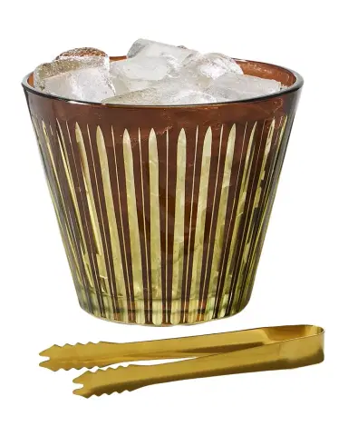 L'Objet Prism Glass Ice Bucket with Tongs | Thumbnail 1 L'Objet Prism Glass Ice Bucket with Tongs | Thumbnail 1