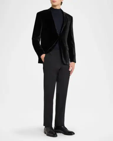 Emporio Armani Men's Houndstooth Velvet Dinner Jacket | Thumbnail 2 Emporio Armani Men's Houndstooth Velvet Dinner Jacket | Thumbnail 2