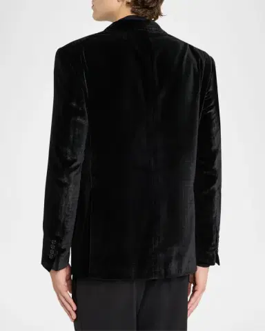 Emporio Armani Men's Houndstooth Velvet Dinner Jacket | Thumbnail 3 Emporio Armani Men's Houndstooth Velvet Dinner Jacket | Thumbnail 3