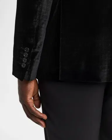 Emporio Armani Men's Houndstooth Velvet Dinner Jacket | Thumbnail 5 Emporio Armani Men's Houndstooth Velvet Dinner Jacket | Thumbnail 5