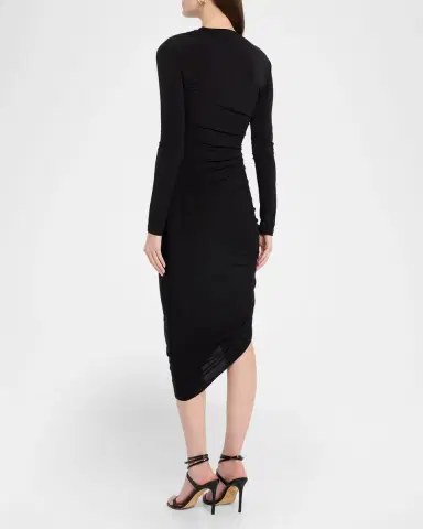 Prabal Gurung Asymmetric Twisted Shoulder Midi Dress | Thumbnail 3 Prabal Gurung Asymmetric Twisted Shoulder Midi Dress | Thumbnail 3