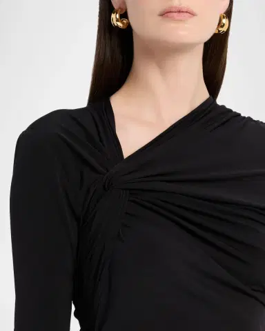 Prabal Gurung Asymmetric Twisted Shoulder Midi Dress | Thumbnail 5 Prabal Gurung Asymmetric Twisted Shoulder Midi Dress | Thumbnail 5
