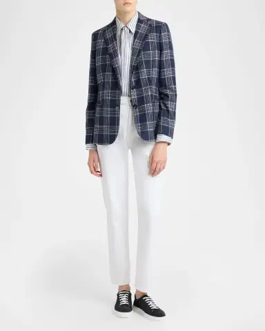 Kiton Metallic Striped Silk Neck-Tie Shirt | Thumbnail 2 Kiton Metallic Striped Silk Neck-Tie Shirt | Thumbnail 2