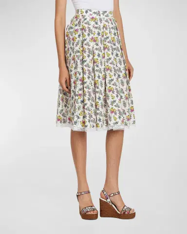 Dolce & Gabbana Floral Cotton-Blend Midi Skirt | Thumbnail 4 Dolce & Gabbana Floral Cotton-Blend Midi Skirt | Thumbnail 4