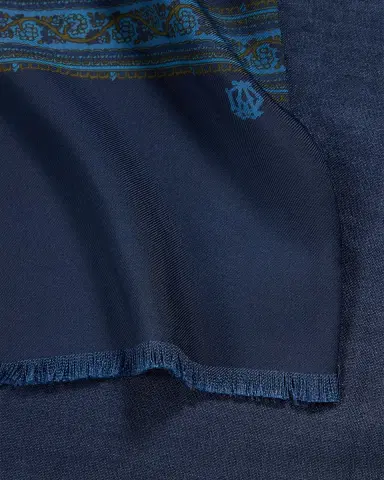 dunhill Men's Mulberry Silk Medallion Scarf | Thumbnail 4 dunhill Men's Mulberry Silk Medallion Scarf | Thumbnail 4