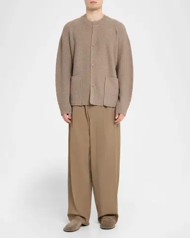Homme Plissé Issey Miyake Men's Rustic Knit Cardigan | Thumbnail 2 Homme Plissé Issey Miyake Men's Rustic Knit Cardigan | Thumbnail 2