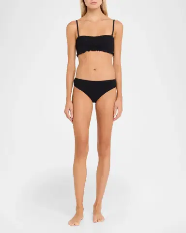 Ulla Johnson Marseille Smocked Bikini Bottoms | Thumbnail 2 Ulla Johnson Marseille Smocked Bikini Bottoms | Thumbnail 2