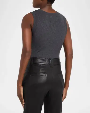 Brunello Cucinelli New Basic Cotton Rib Tank Top | Thumbnail 2 Brunello Cucinelli New Basic Cotton Rib Tank Top | Thumbnail 2