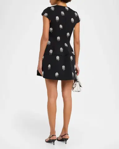 SIMKHAI Bethanie Beaded Fit-&-Flare Mini Dress | Thumbnail 3 SIMKHAI Bethanie Beaded Fit-&-Flare Mini Dress | Thumbnail 3
