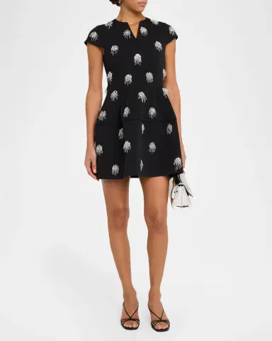 SIMKHAI Bethanie Beaded Fit-&-Flare Mini Dress | Thumbnail 4 SIMKHAI Bethanie Beaded Fit-&-Flare Mini Dress | Thumbnail 4