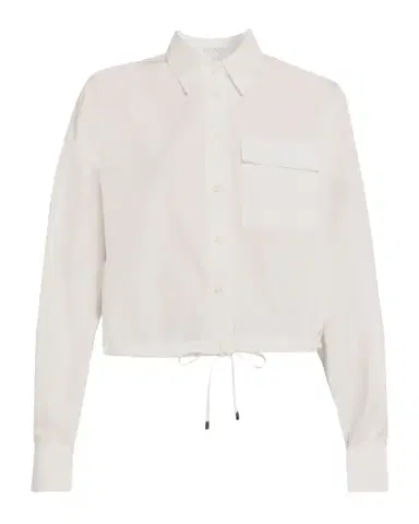 Brunello Cucinelli Cotton Poplin Crop Button-Down Blouse | Thumbnail 1 Brunello Cucinelli Cotton Poplin Crop Button-Down Blouse | Thumbnail 1