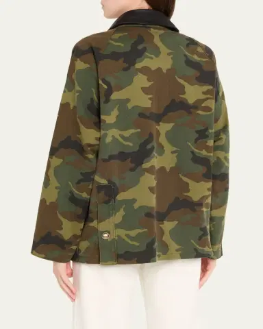 Nili Lotan Andrew Camo-Print Leather-Collar Parka Jacket | Thumbnail 3 Nili Lotan Andrew Camo-Print Leather-Collar Parka Jacket | Thumbnail 3