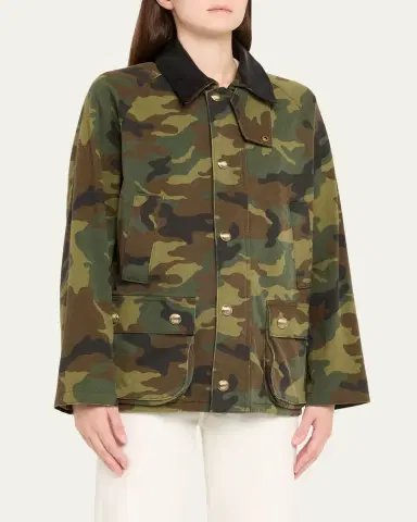 Nili Lotan Andrew Camo-Print Leather-Collar Parka Jacket | Thumbnail 4 Nili Lotan Andrew Camo-Print Leather-Collar Parka Jacket | Thumbnail 4