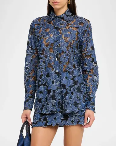 JBQ Beckett Embroidered Floral Lace Shirt | Thumbnail 4 JBQ Beckett Embroidered Floral Lace Shirt | Thumbnail 4