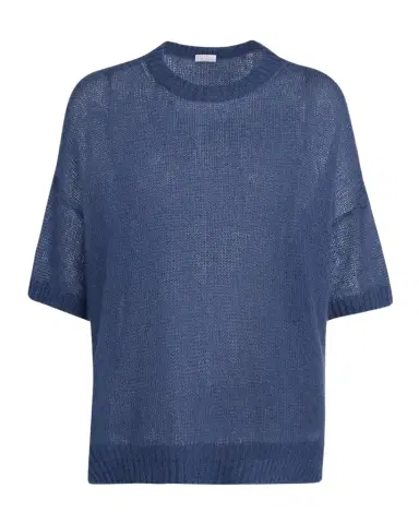 Brunello Cucinelli Mohair Shetland Gauze Crewneck Sweater | Thumbnail 1 Brunello Cucinelli Mohair Shetland Gauze Crewneck Sweater | Thumbnail 1