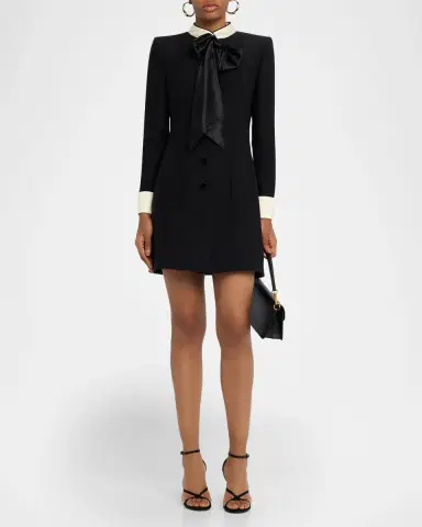 Valentino Garavani Crepe Couture Mini Dress | Thumbnail 8 Valentino Garavani Crepe Couture Mini Dress | Thumbnail 8