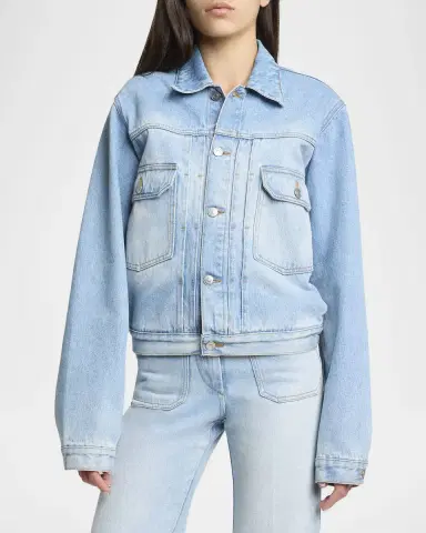 Victoria Beckham Denim Trucker Jacket | Thumbnail 4 Victoria Beckham Denim Trucker Jacket | Thumbnail 4
