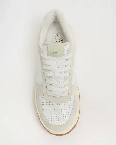 Valentino Garavani Men 's Sparry Split Leather and Napa Low-Top Sneakers | Thumbnail 3 Valentino Garavani Men 's Sparry Split Leather and Napa Low-Top Sneakers | Thumbnail 3