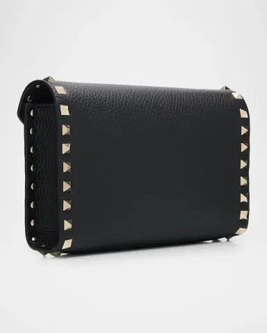 Valentino Garavani Mini Rockstud Grain Leather Clutch Bag | Thumbnail 3 Valentino Garavani Mini Rockstud Grain Leather Clutch Bag | Thumbnail 3