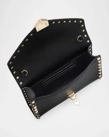 Valentino Garavani Mini Rockstud Grain Leather Clutch Bag | Thumbnail 4 Valentino Garavani Mini Rockstud Grain Leather Clutch Bag | Thumbnail 4