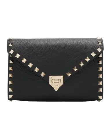 Valentino Garavani Mini Rockstud Grain Leather Clutch Bag | Thumbnail 1 Valentino Garavani Mini Rockstud Grain Leather Clutch Bag | Thumbnail 1