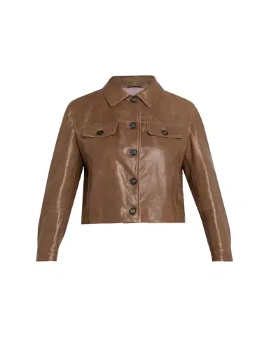 Brunello Cucinelli Button-Down Leather Jacket | Thumbnail 1 Brunello Cucinelli Button-Down Leather Jacket | Thumbnail 1