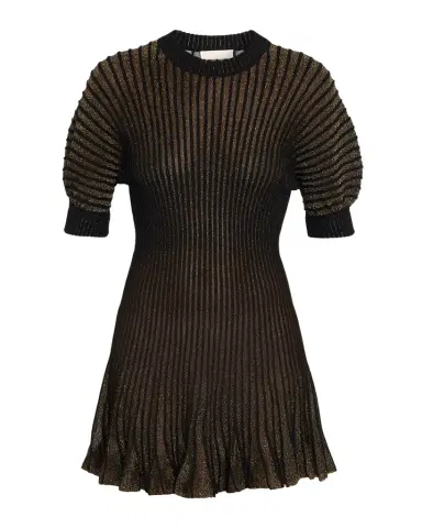 Ulla Johnson Talie Sparkly Knit Puff-Sleeve Mini Dress | Thumbnail 1 Ulla Johnson Talie Sparkly Knit Puff-Sleeve Mini Dress | Thumbnail 1