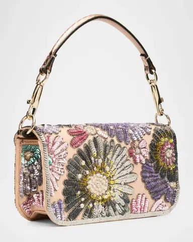 Valentino Garavani Small Crystal VLogo Sequin Burst Shoulder Bag | Thumbnail 2 Valentino Garavani Small Crystal VLogo Sequin Burst Shoulder Bag | Thumbnail 2