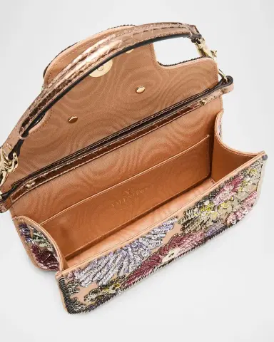 Valentino Garavani Small Crystal VLogo Sequin Burst Shoulder Bag | Thumbnail 3 Valentino Garavani Small Crystal VLogo Sequin Burst Shoulder Bag | Thumbnail 3