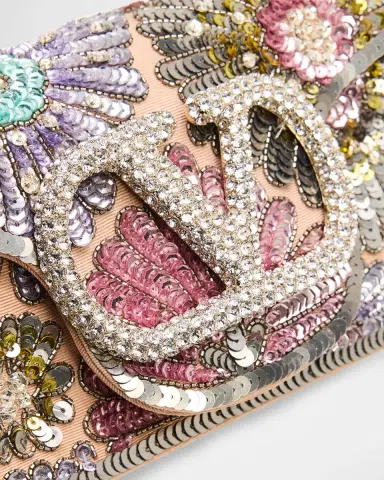 Valentino Garavani Small Crystal VLogo Sequin Burst Shoulder Bag | Thumbnail 4 Valentino Garavani Small Crystal VLogo Sequin Burst Shoulder Bag | Thumbnail 4