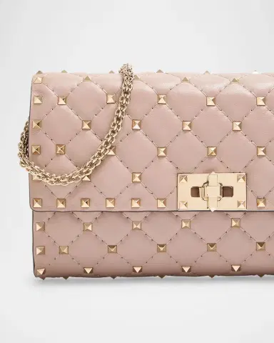 Valentino Garavani Quilted Rockstud Leather Crossbody Bag | Thumbnail 4 Valentino Garavani Quilted Rockstud Leather Crossbody Bag | Thumbnail 4