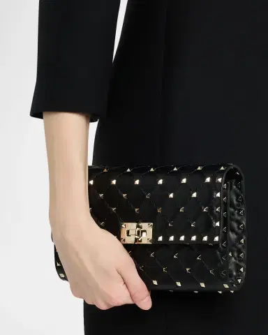 Valentino Garavani Quilted Rockstud Leather Crossbody Bag | Thumbnail 7 Valentino Garavani Quilted Rockstud Leather Crossbody Bag | Thumbnail 7