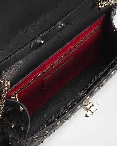 Valentino Garavani Quilted Rockstud Leather Crossbody Bag | Thumbnail 9 Valentino Garavani Quilted Rockstud Leather Crossbody Bag | Thumbnail 9