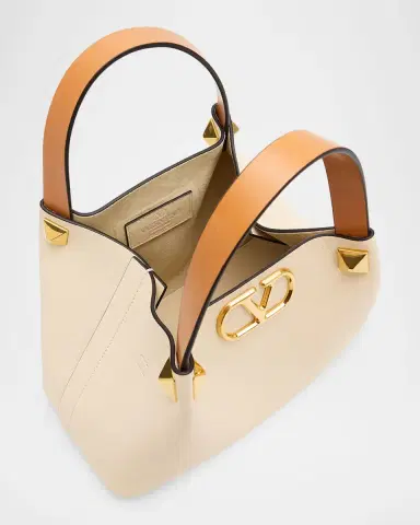 Valentino Garavani Small VLogo Rockstud Leather Top-Handle Bag | Thumbnail 4 Valentino Garavani Small VLogo Rockstud Leather Top-Handle Bag | Thumbnail 4