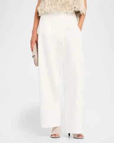 Brunello Cucinelli Cotton Paper Twill Wide-Leg Pants | Thumbnail 4 Brunello Cucinelli Cotton Paper Twill Wide-Leg Pants | Thumbnail 4