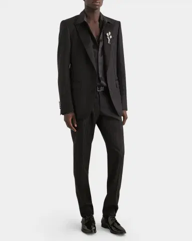 Dolce & Gabbana Men's Stripe Jacquard Tapered-Leg Trousers | Thumbnail 2 Dolce & Gabbana Men's Stripe Jacquard Tapered-Leg Trousers | Thumbnail 2